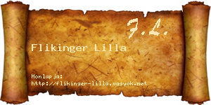Flikinger Lilla névjegykártya
